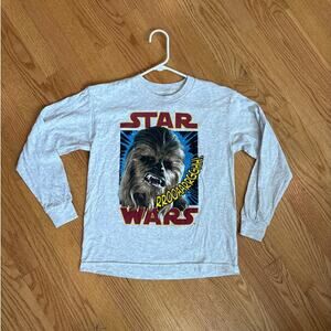 Star Wars Chewbacca Single Stitch Long Sleeve Shirt Youth Medium 2015 Cotton M